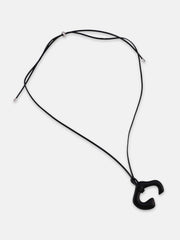 The Dallas Pendant Necklace Onyx Black
