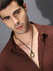 The Austin Pendant Necklace Olive Green