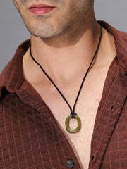The Austin Pendant Necklace Olive Green