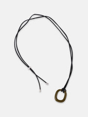 The Austin Pendant Necklace Olive Green