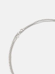 The Neo-Halo Multi-Layer Necklace - Metallic Silver