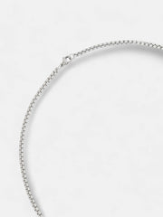 The Prism-Rod Pendant Necklace - Metallic Silver