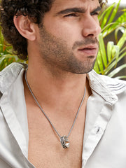 The Imperial Crucifix Pendant Necklace - Metallic Silver