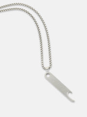 The Blade Pendant Necklace - Metallic Silver