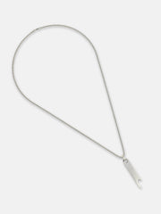 The Blade Pendant Necklace - Metallic Silver