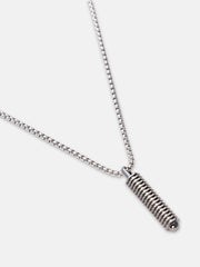 The Spiral Pendant Necklace - Metallic Silver