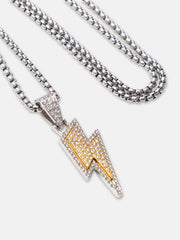 The Bijou-Flash Pendant Necklace - Metallic Silver