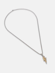 The Bijou-Flash Pendant Necklace - Metallic Silver