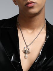 The Scorpio Pendant Necklace - Metallic Silver