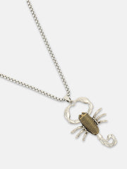 French Accent - The Scorpio Pendant Necklace - Metallic Silver