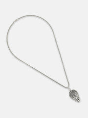 The Wolf Pendant Necklace - Metallic Silver