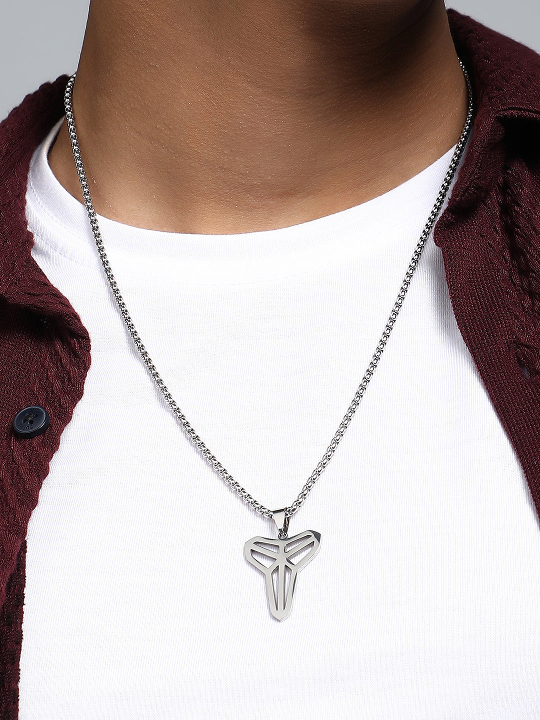 The Trinity Pendant Necklace - Metallic Silver