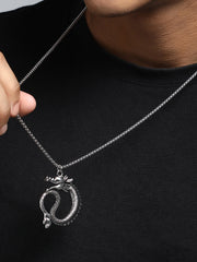 The Draconis Pendant Necklace - Metallic Silver