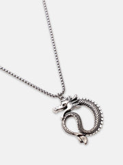 The Draconis Pendant Necklace - Metallic Silver