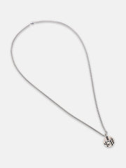 The Dice Pendant Necklace - Metallic Silver