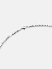 The Dice Pendant Necklace - Metallic Silver