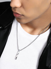 The Twisted Pendant Necklace - Metallic Silver