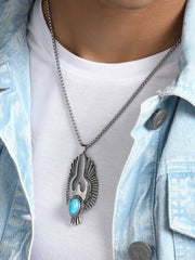 The Phoenix Pendant Necklace - Metallic Silver