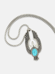 The Phoenix Pendant Necklace - Metallic Silver