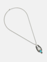 The Phoenix Pendant Necklace - Metallic Silver