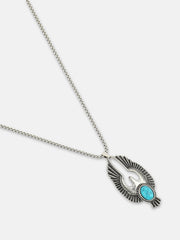 The Phoenix Pendant Necklace - Metallic Silver
