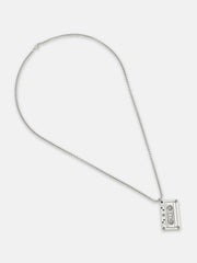 The Stereo Pendant Necklace - Metallic Silver