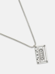 The Stereo Pendant Necklace - Metallic Silver