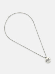 The Cap Pendant Necklace - Metallic Silver