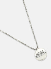 The Cap Pendant Necklace - Metallic Silver