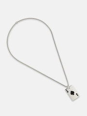 The Ace Pendant Necklace - Metallic Silver