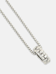 The Tire Pendant Necklace - Metallic Silver