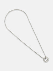 The Tire Pendant Necklace - Metallic Silver