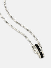 The Link-Halo Pendant Necklace - Metallic Silver