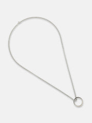 The Link-Halo Pendant Necklace - Metallic Silver