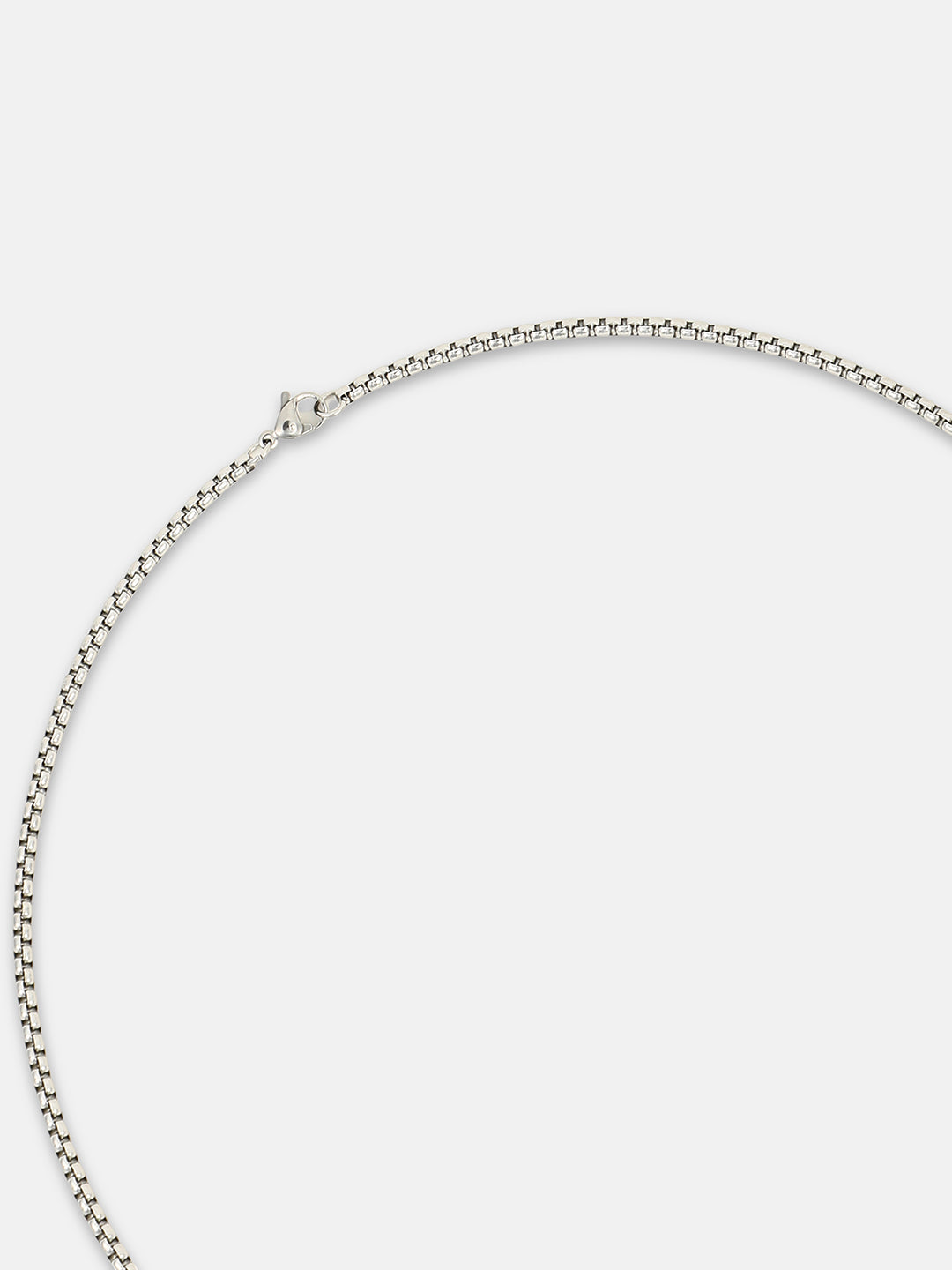French Accent - The Link - Halo Pendant Necklace - Metallic Silver