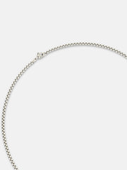 The Link-Halo Pendant Necklace - Metallic Silver