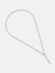 The Rod Pendant Necklace - Metallic Silver