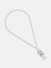 The Cyberon Pendant Necklace - Metallic Silver