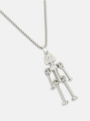 The Cyberon Pendant Necklace - Metallic Silver