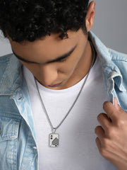 The A-Heart Pendant Necklace - Metallic Silver