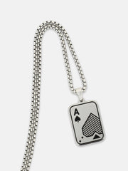 The A-Heart Pendant Necklace - Metallic Silver