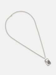 The A-Heart Pendant Necklace - Metallic Silver
