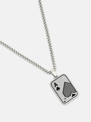 The A-Heart Pendant Necklace - Metallic Silver