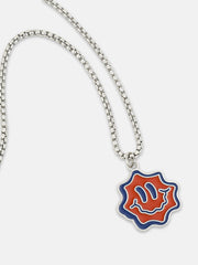 The Fluid-Smile Pendant Necklace - Metallic Silver