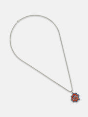 The Fluid-Smile Pendant Necklace - Metallic Silver