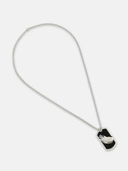 The Winged Pendant Necklace - Metallic Silver