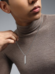 The Ripple Pendant Necklace - Metallic Silver