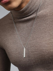 The Ripple Pendant Necklace - Metallic Silver