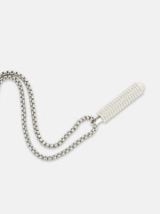 The Ripple Pendant Necklace - Metallic Silver