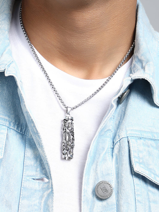 The Slayer Pendant Necklace - Metallic Silver